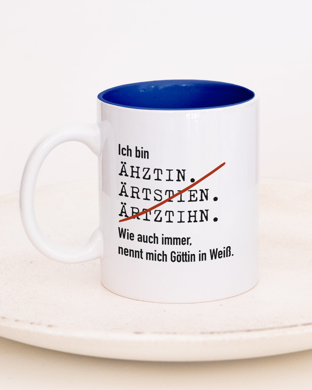 Ich bin Arzt/Ärztin - Tasse Ärztin Dunkelblau Lieblingskollegen®