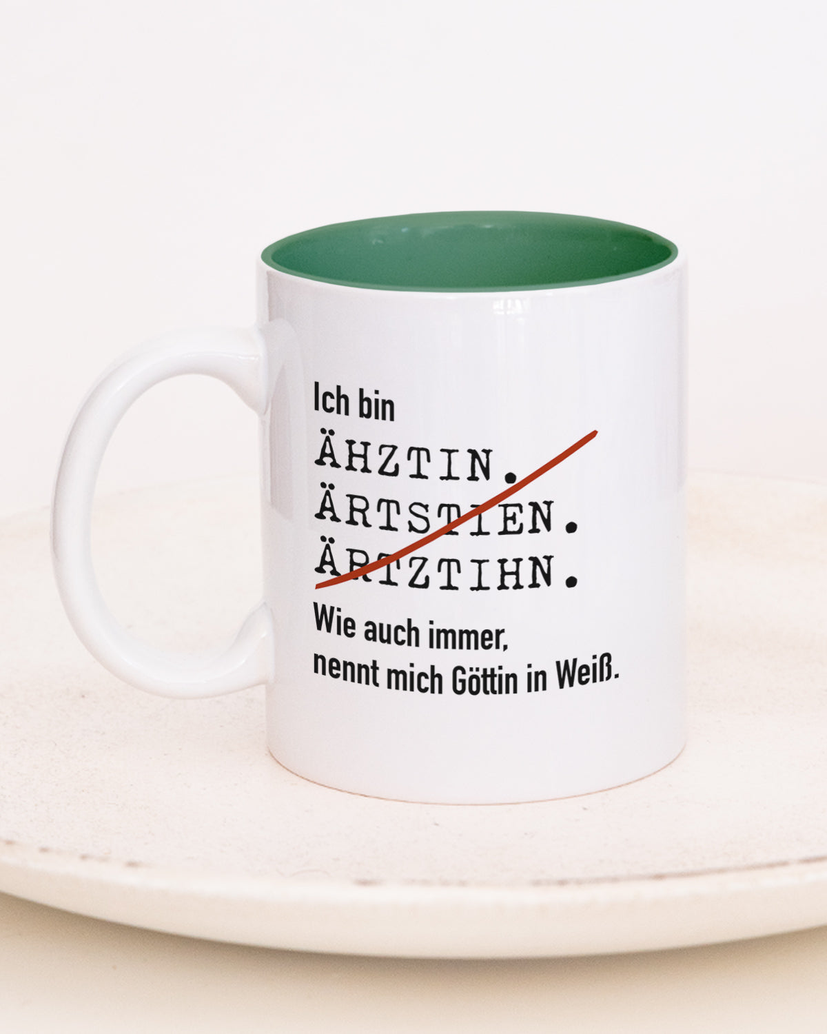 Ich bin Arzt/Ärztin - Tasse Ärztin Dunkelgrün Lieblingskollegen®
