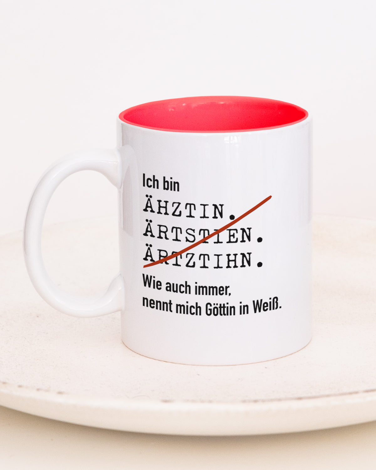 Ich bin Arzt/Ärztin - Tasse Ärztin Rot Lieblingskollegen®
