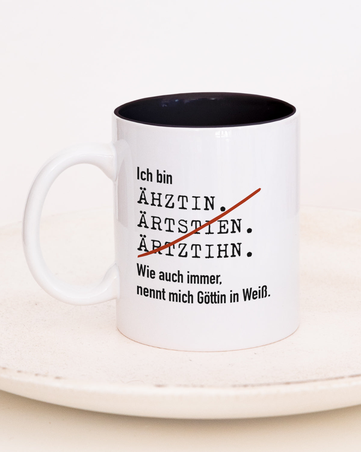 Ich bin Arzt/Ärztin - Tasse Ärztin Schwarz Lieblingskollegen®