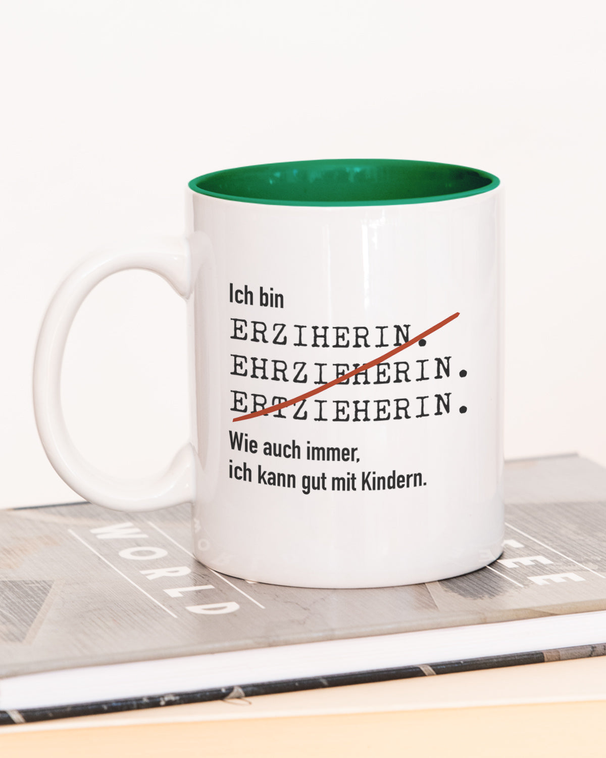 Ich bin Erzieher/in - Tasse Erzieherin Dunkelgrün Tasse Lieblingskollegen®