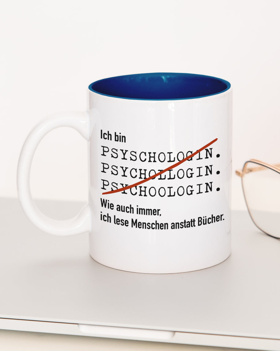 Ich bin Psychologe/in - Tasse Psychologin Dunkelblau Tasse Lieblingskollegen®