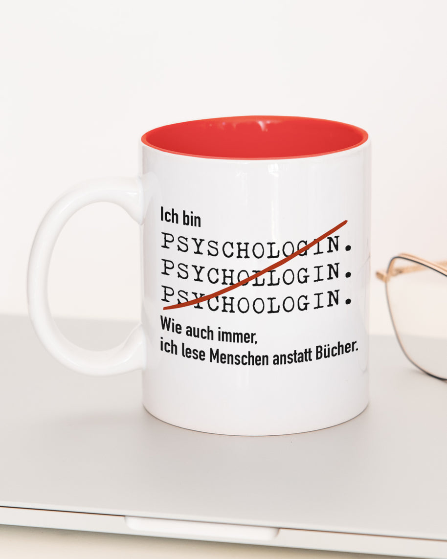 Ich bin Psychologe/in - Tasse Psychologin Rot Tasse Lieblingskollegen®