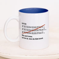 Ich bin Feuerwehrmann/-frau - Tasse Feuerwehrfrau Dunkelblau Tasse Lieblingskollegen®