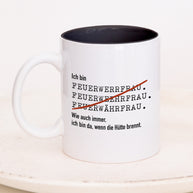 Ich bin Feuerwehrmann/-frau - Tasse Feuerwehrfrau Schwarz Tasse Lieblingskollegen®