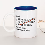 Ich bin Ingenieur/in - Tasse Ingenieurin Dunkelblau Tasse Lieblingskollegen®