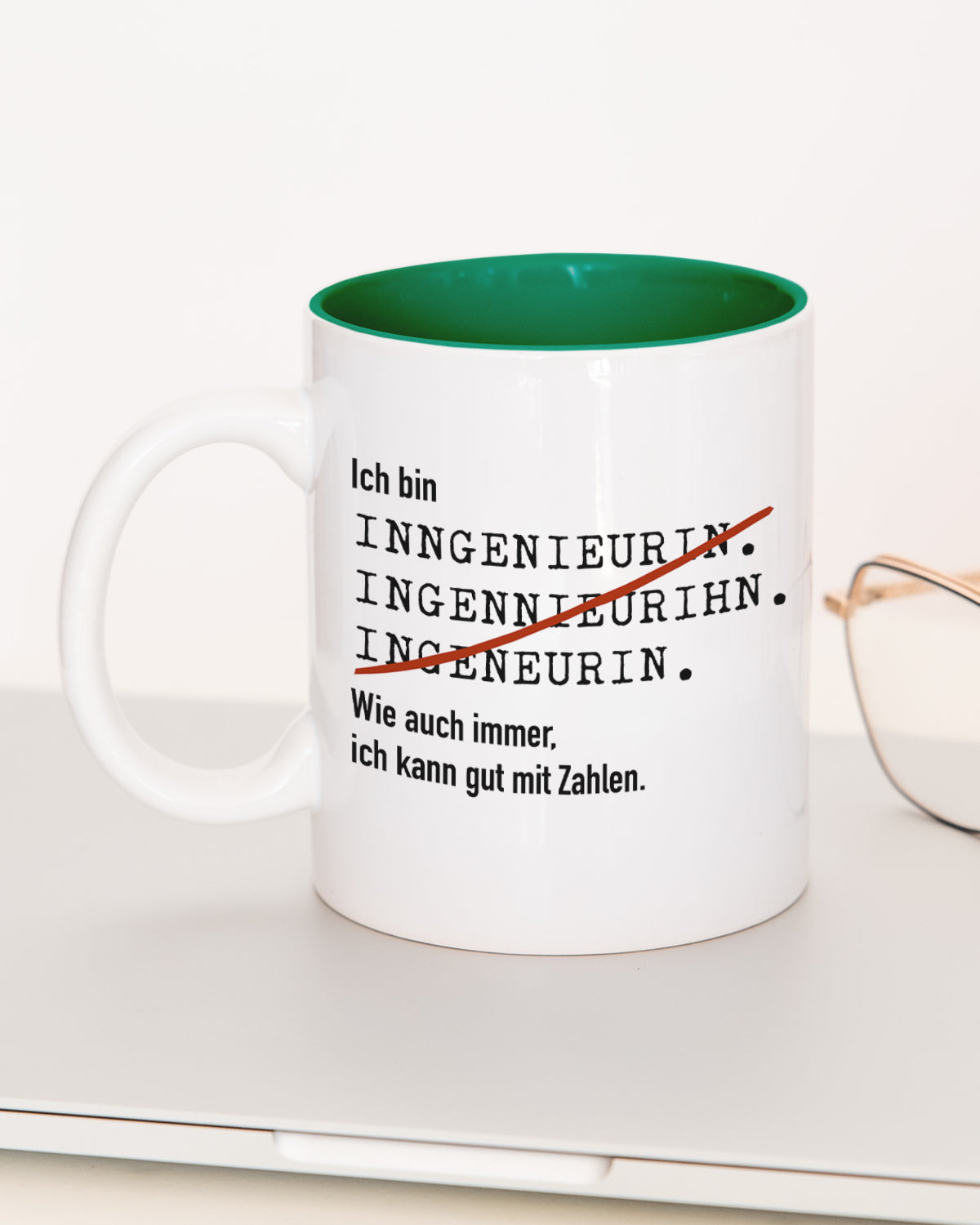 Ich bin Ingenieur/in - Tasse Ingenieurin Dunkelgrün Tasse Lieblingskollegen®