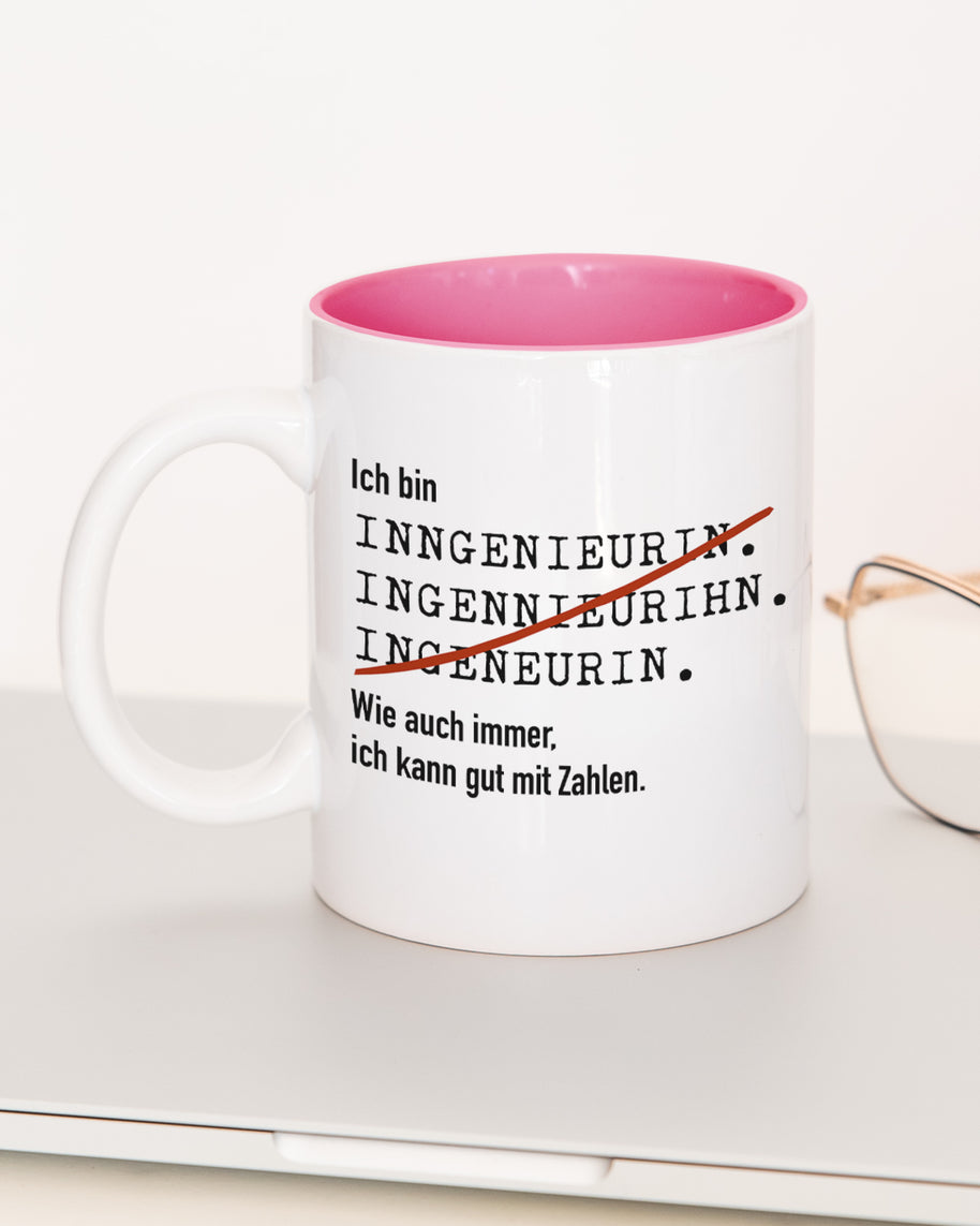 Ich bin Ingenieur/in - Tasse Ingenieurin Pink Tasse Lieblingskollegen®