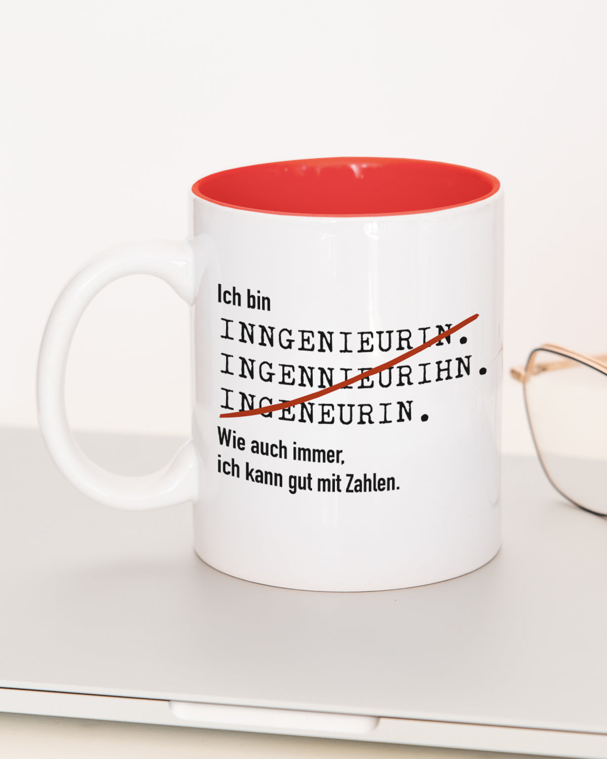 Ich bin Ingenieur/in - Tasse Ingenieurin Rot Tasse Lieblingskollegen®