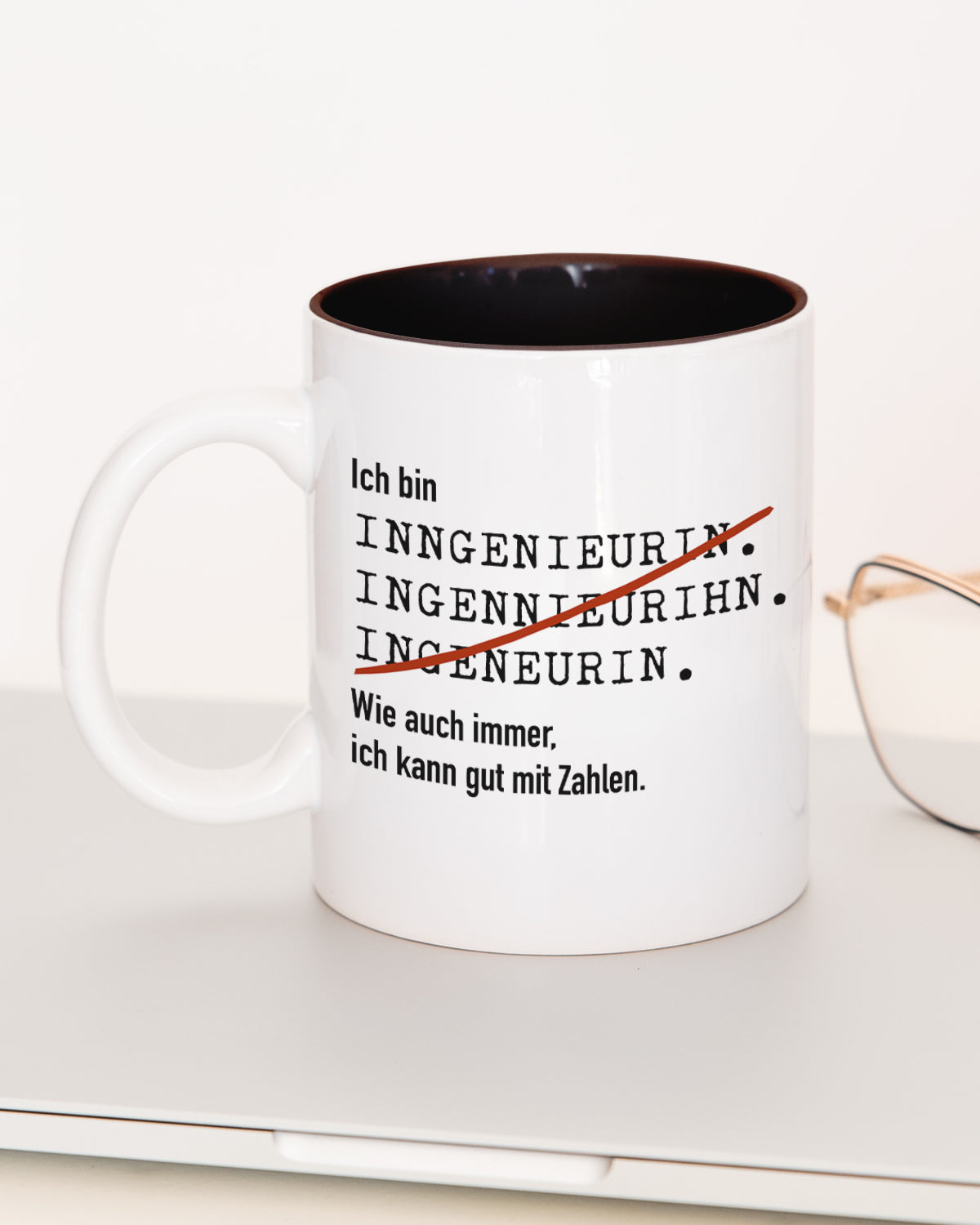 Ich bin Ingenieur/in - Tasse Ingenieurin Schwarz Tasse Lieblingskollegen®