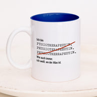 Ich bin Physiotherapeut/in - Tasse Physiotherapeutin Dunkelblau Tasse Lieblingskollegen®