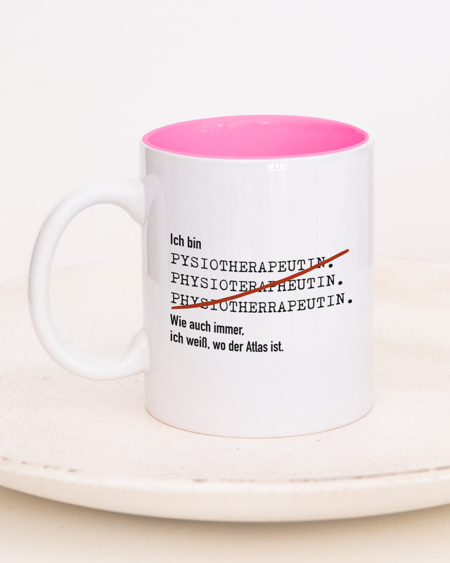 Ich bin Physiotherapeut/in - Tasse Physiotherapeutin Pink Tasse Lieblingskollegen®