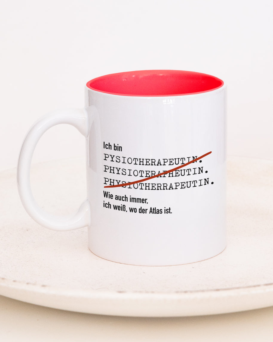 Ich bin Physiotherapeut/in - Tasse Physiotherapeutin Rot Tasse Lieblingskollegen®