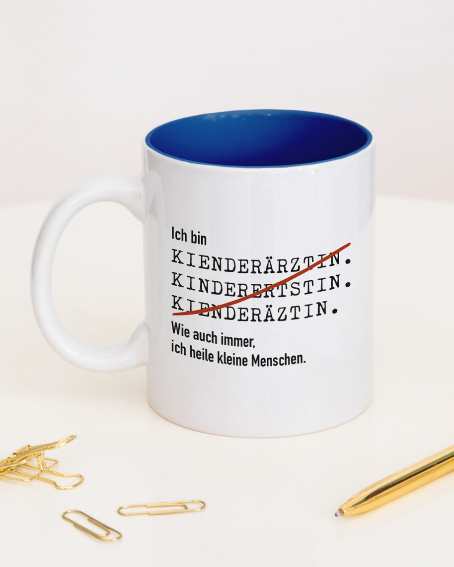 Ich bin Kinderarzt/Kinderärztin- Tasse Kinderärztin Dunkelblau Tasse Lieblingskollegen®