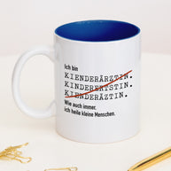Ich bin Kinderarzt/Kinderärztin- Tasse Kinderärztin Dunkelblau Tasse Lieblingskollegen®