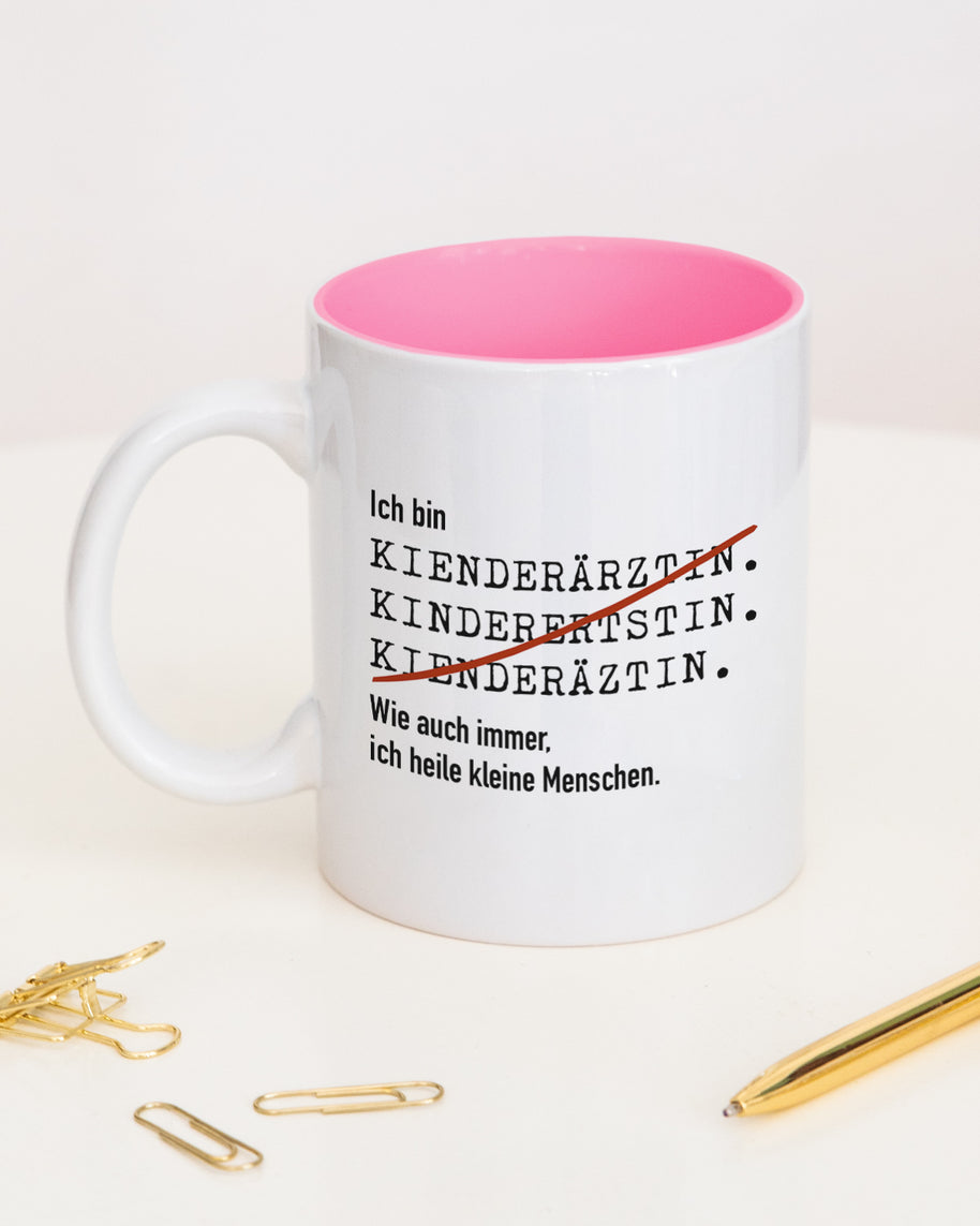Ich bin Kinderarzt/Kinderärztin- Tasse Kinderärztin Pink Tasse Lieblingskollegen®