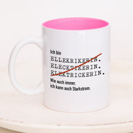 Ich bin Elektriker/in - Tasse Elektrikerin Pink Tasse Lieblingskollegen®