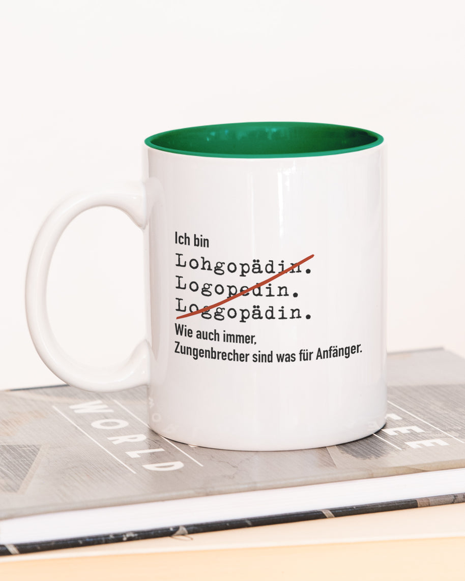 Ich bin Logopäde/in - Tasse Logopädin Dunkelgrün Tasse Lieblingskollegen®
