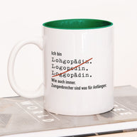 Ich bin Logopäde/in - Tasse Logopädin Dunkelgrün Tasse Lieblingskollegen®