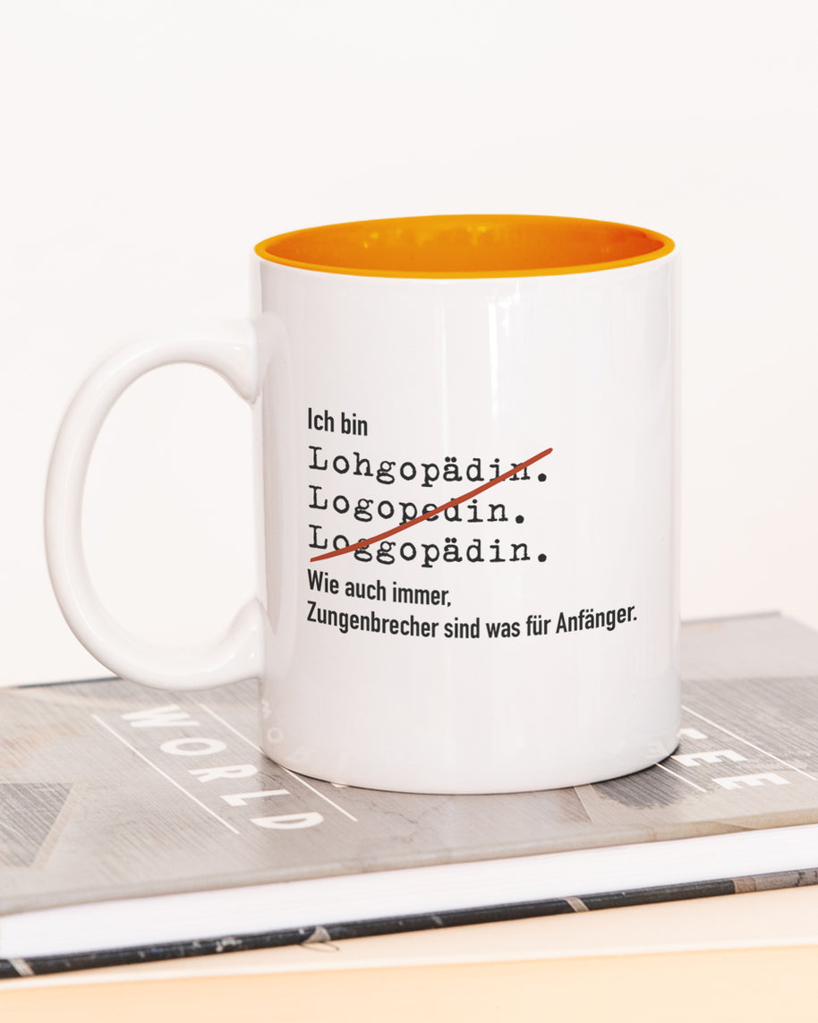 Ich bin Logopäde/in - Tasse Logopädin Orange Tasse Lieblingskollegen®