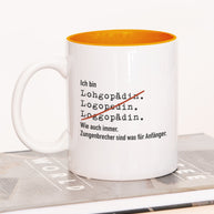 Ich bin Logopäde/in - Tasse Logopädin Orange Tasse Lieblingskollegen®