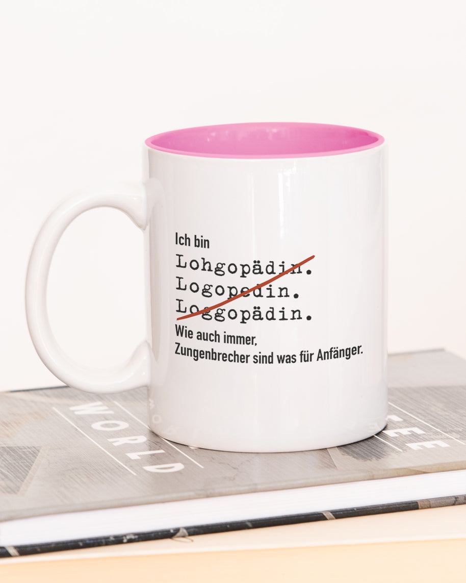Ich bin Logopäde/in - Tasse Logopädin Pink Tasse Lieblingskollegen®