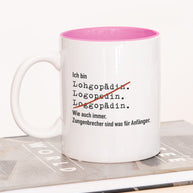 Ich bin Logopäde/in - Tasse Logopädin Pink Tasse Lieblingskollegen®