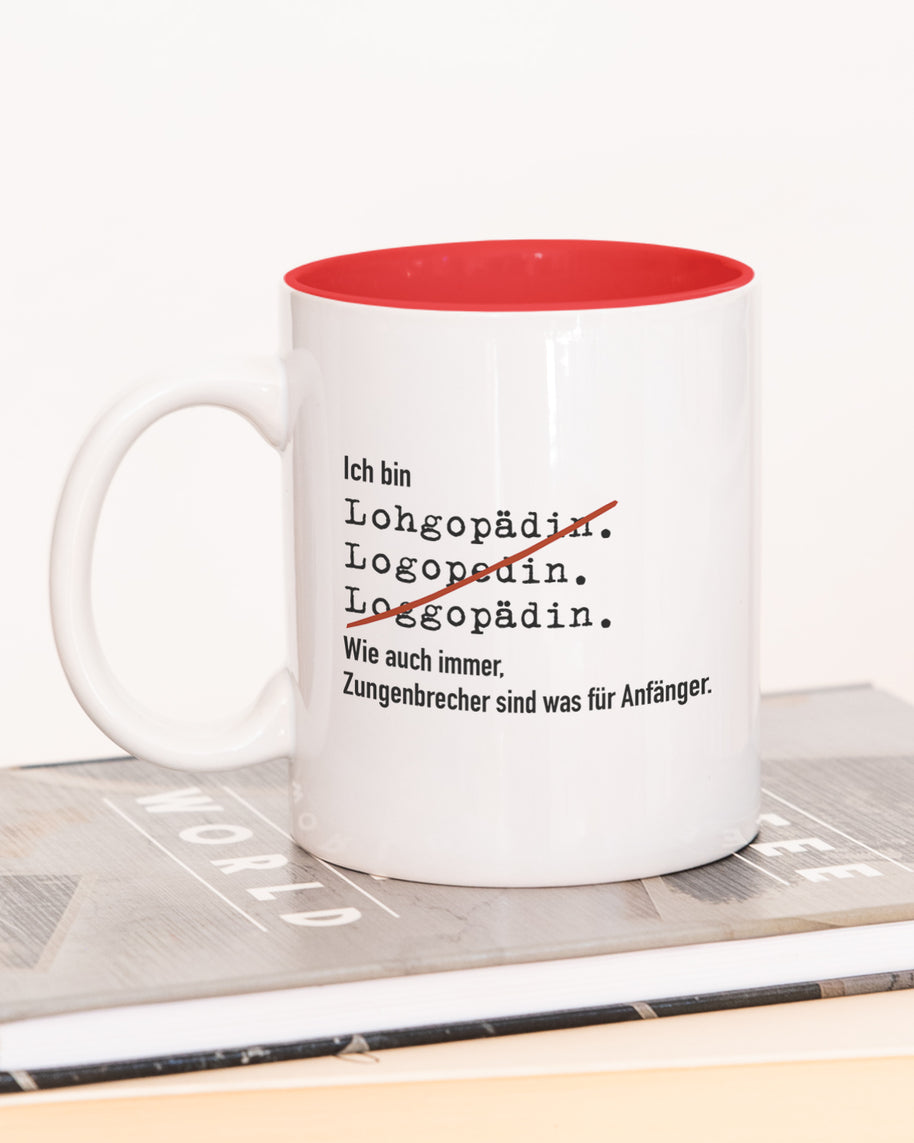 Ich bin Logopäde/in - Tasse Logopädin Rot Tasse Lieblingskollegen®