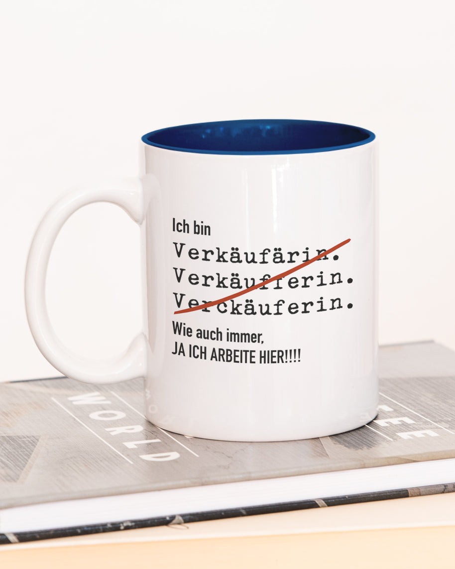 Ich bin Verkäufer/in - Tasse Verkäuferin Dunkelblau Tasse Lieblingskollegen®