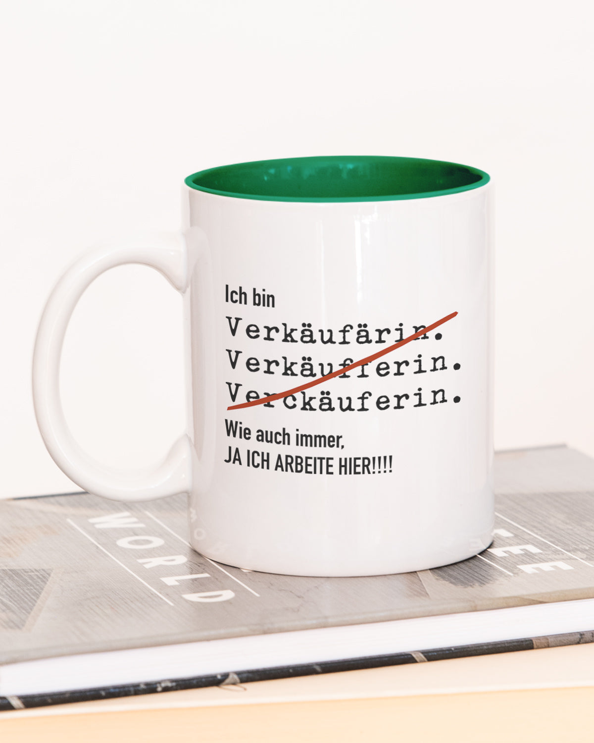 Ich bin Verkäufer/in - Tasse Verkäuferin Dunkelgrün Tasse Lieblingskollegen®