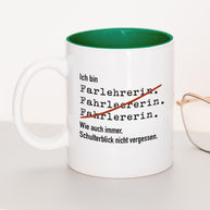 Ich bin Fahrlehrer/in - Tasse Fahrlehrerin Dunkelgrün Tasse Lieblingskollegen®