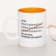 Ich bin Fahrlehrer/in - Tasse Fahrlehrerin Orange Tasse Lieblingskollegen®