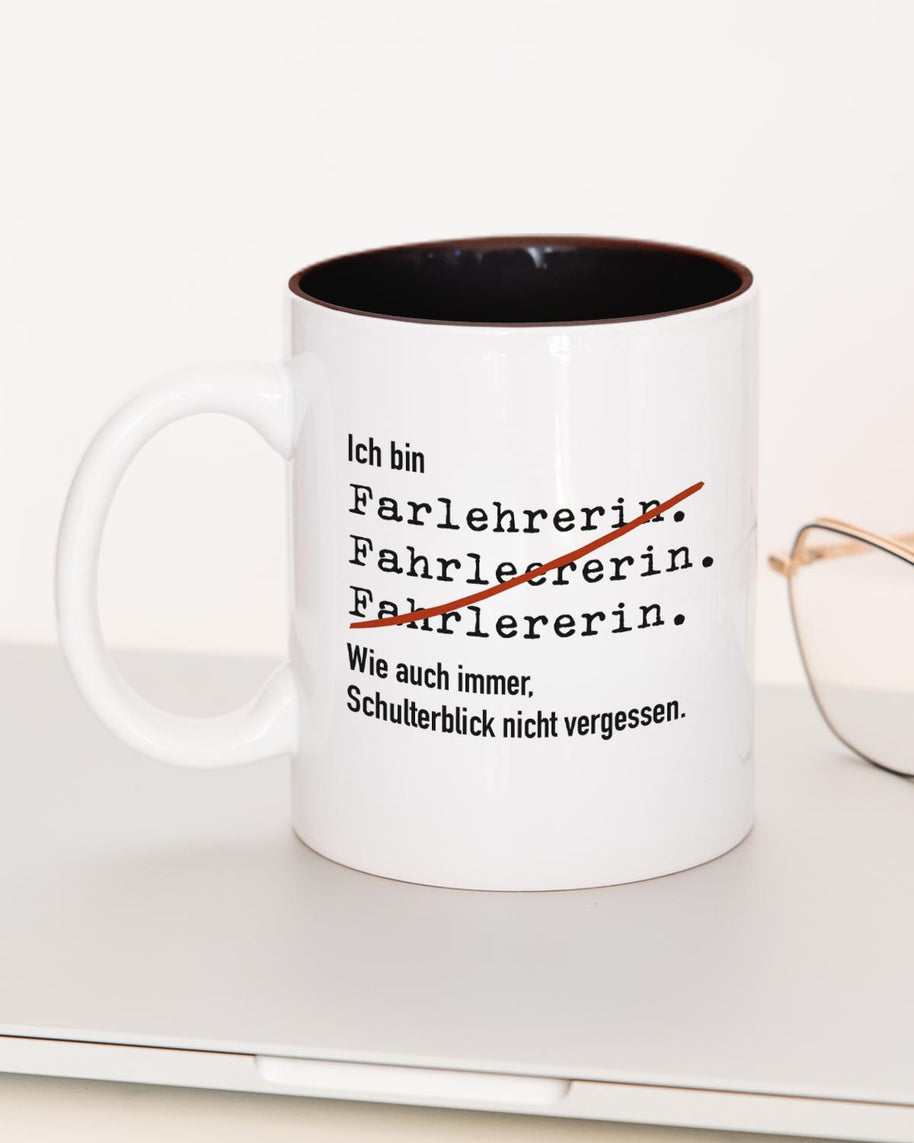 Ich bin Fahrlehrer/in - Tasse Fahrlehrerin Schwarz Tasse Lieblingskollegen®
