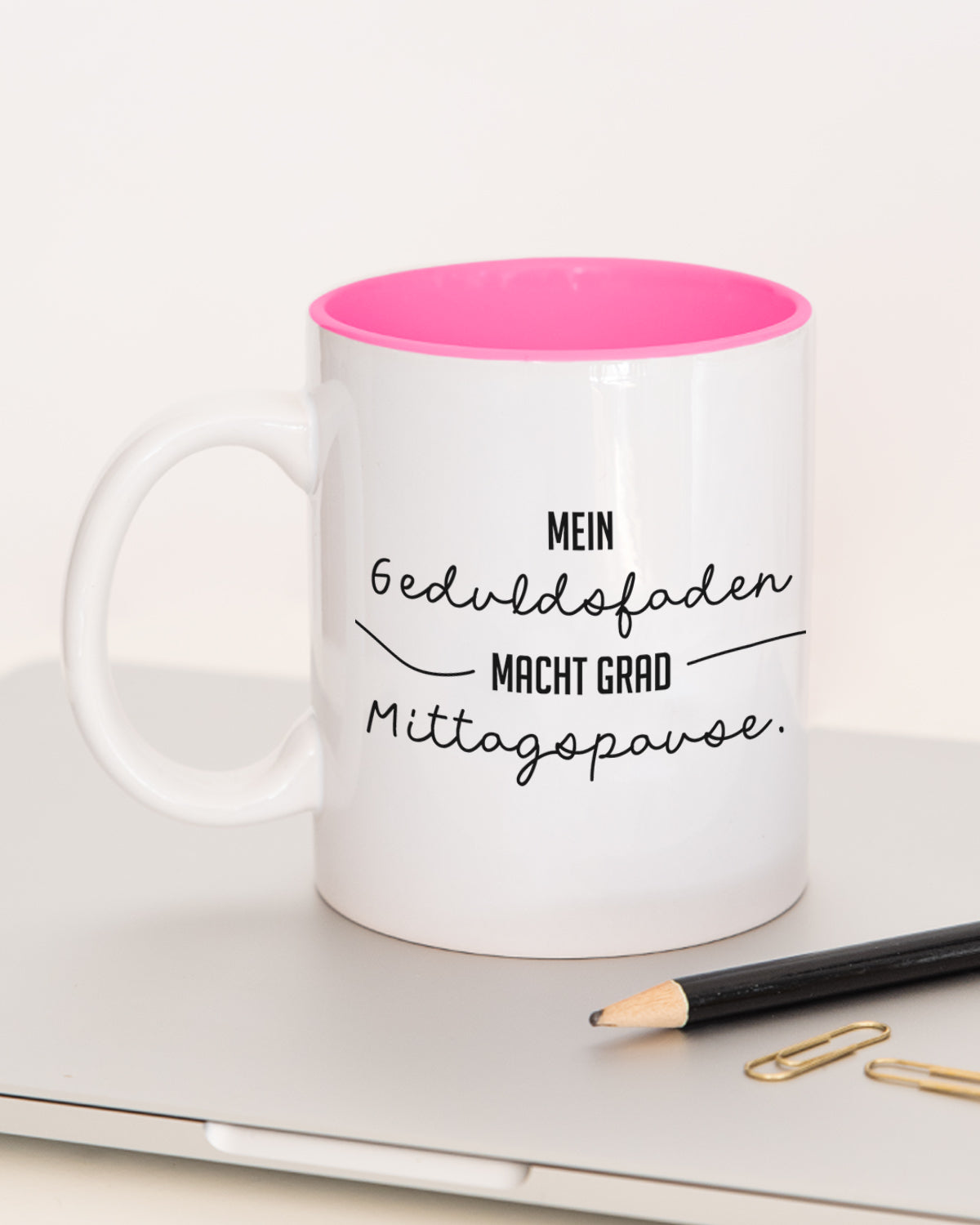 Geduldsfaden - Tasse Pink Tasse Lieblingskollegen®