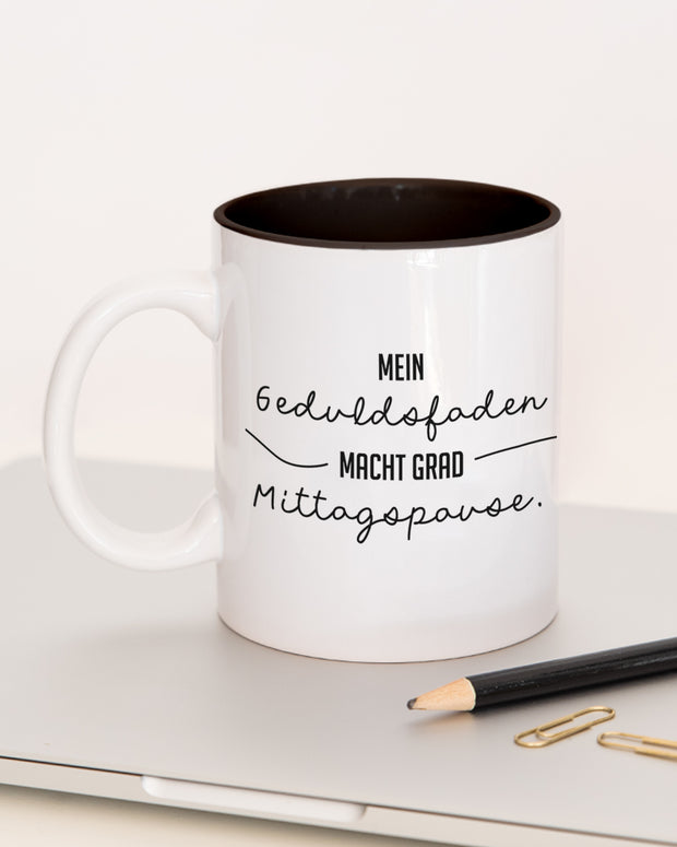 Geduldsfaden - Tasse Schwarz Tasse Lieblingskollegen®