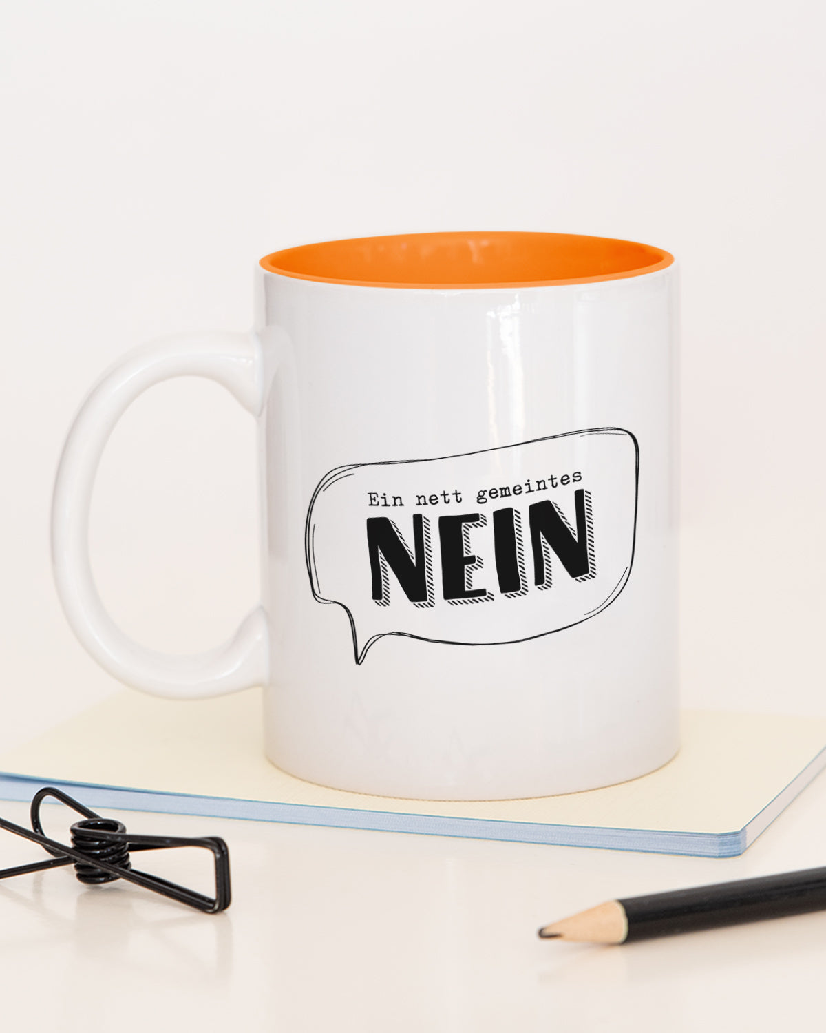 Ein nett gemeintes Nein - Tasse Orange Tasse Lieblingskollegen®