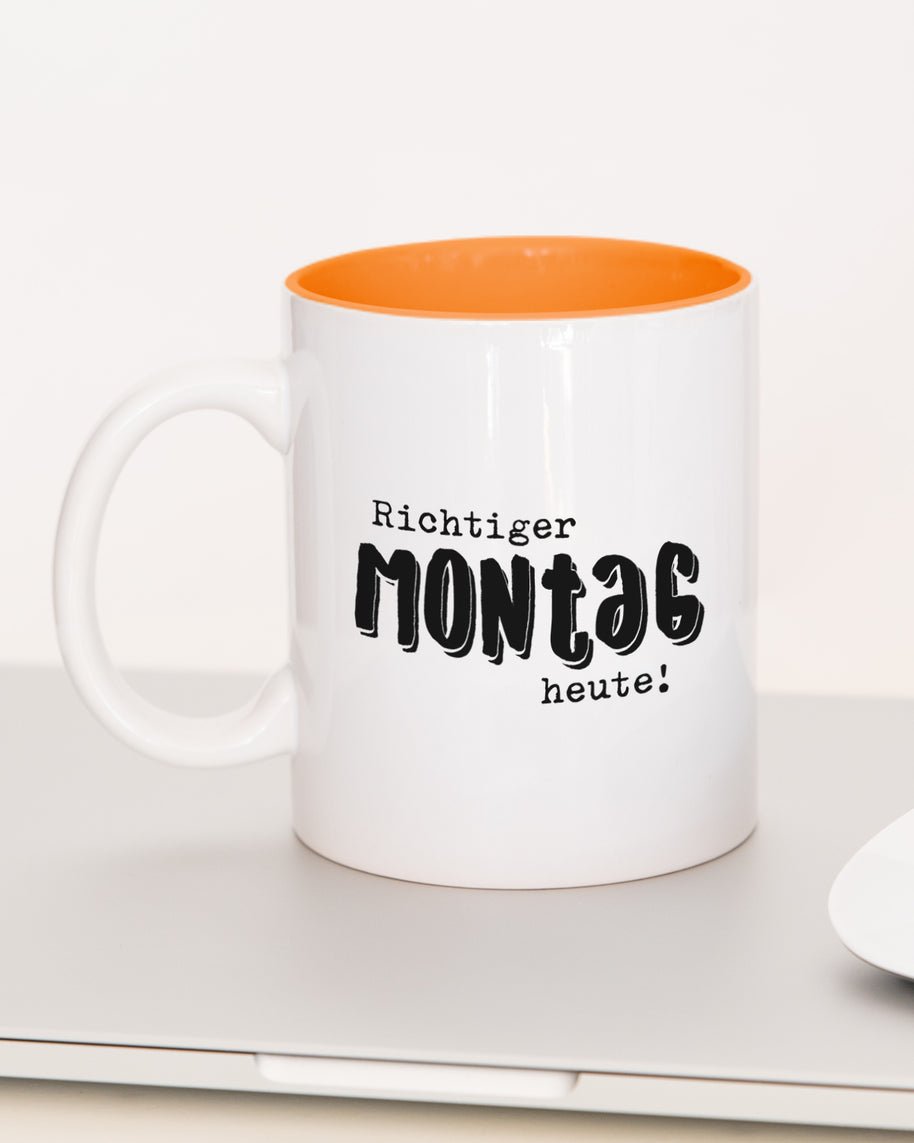 Richtiger Montag - Tasse Orange Tasse Lieblingskollegen®