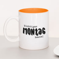 Richtiger Montag - Tasse Orange Tasse Lieblingskollegen®