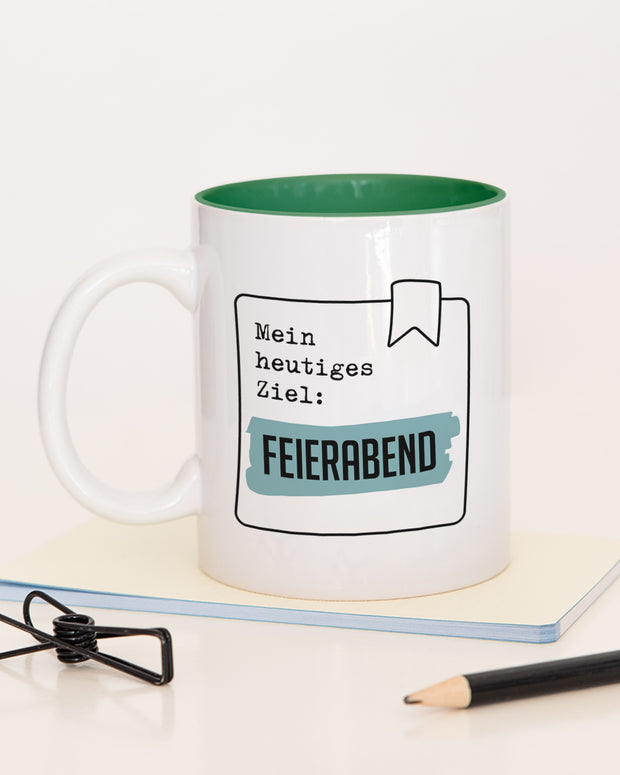 Feierabend - Tasse Dunkelgrün Tasse Lieblingskollegen®