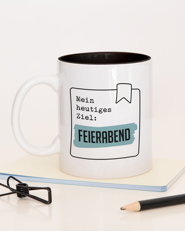 Feierabend - Tasse Schwarz Tasse Lieblingskollegen®