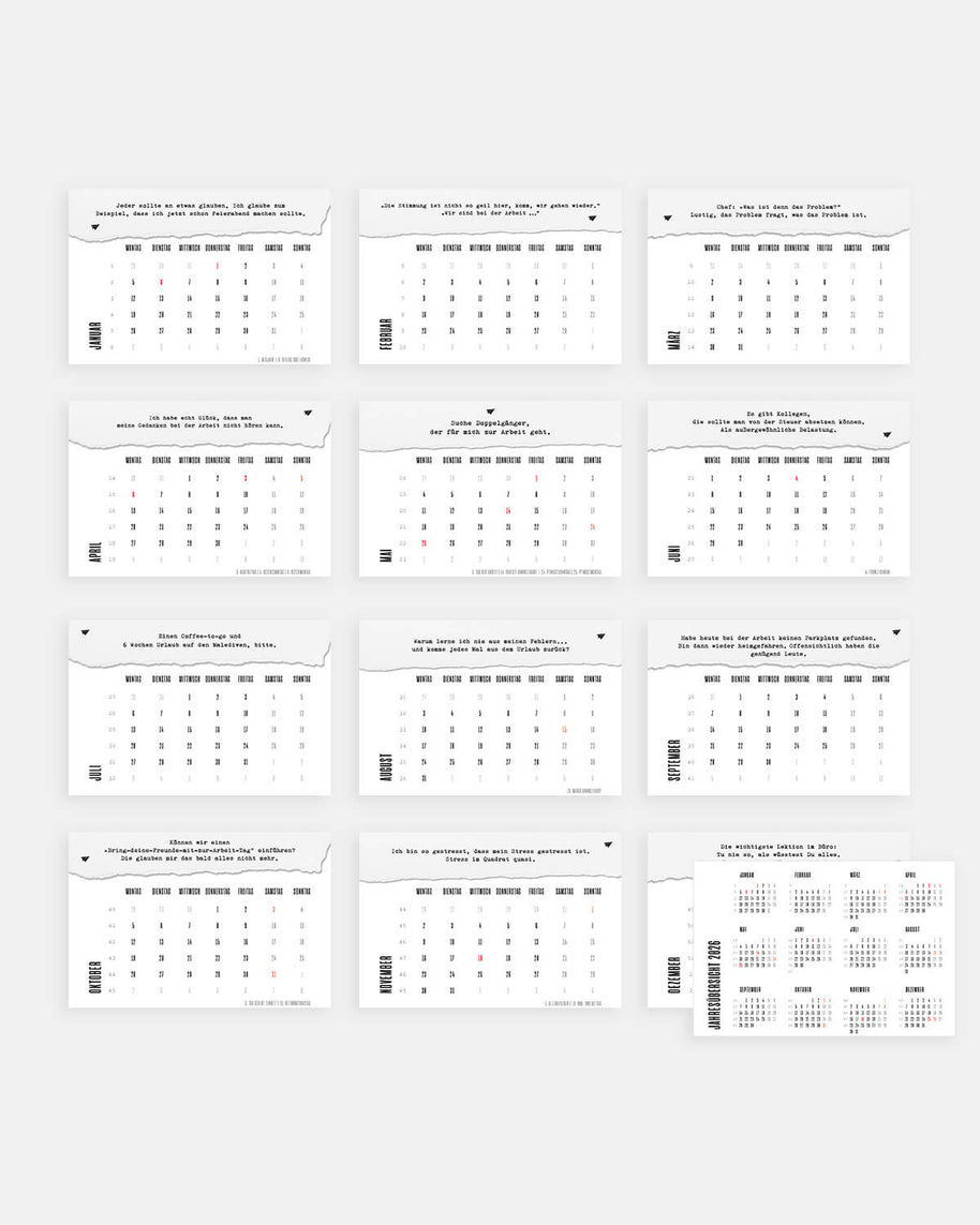 Monatstischkalender 2026 Lieblingskollegen Kalender Schreibtisch