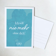 Nie mehr ohne dich - Postkarte