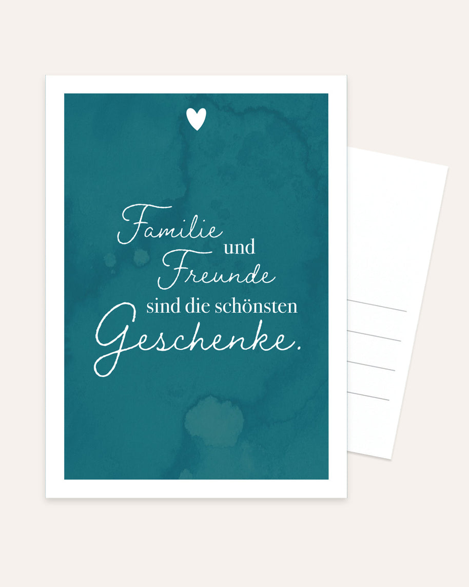 Familie und Freunde - Postkarte