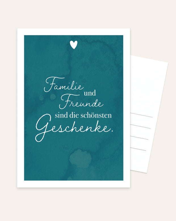 Familie und Freunde - Postkarte