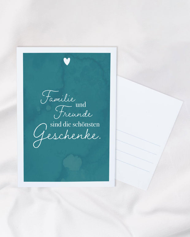 Familie und Freunde - Postkarte