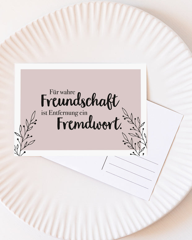 Wahre Freundschaft - Postkarte