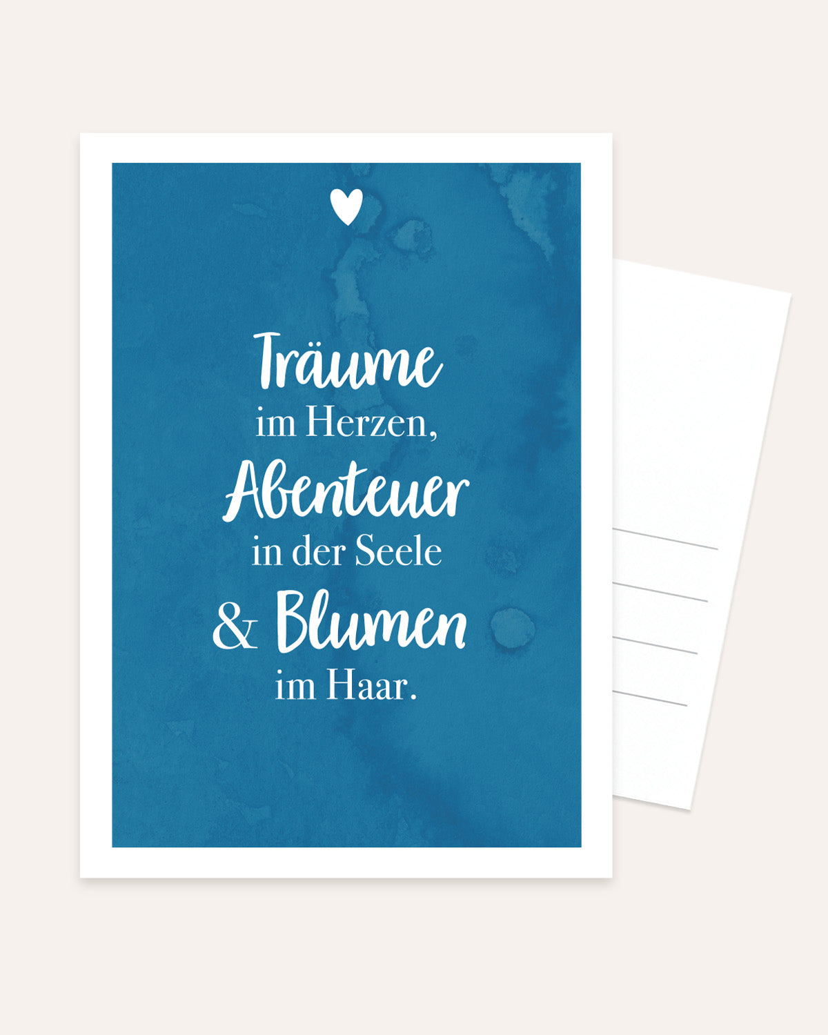 Träume, Abenteuer und Blumen - Postkarte Postkarte Lieblingsmensch®