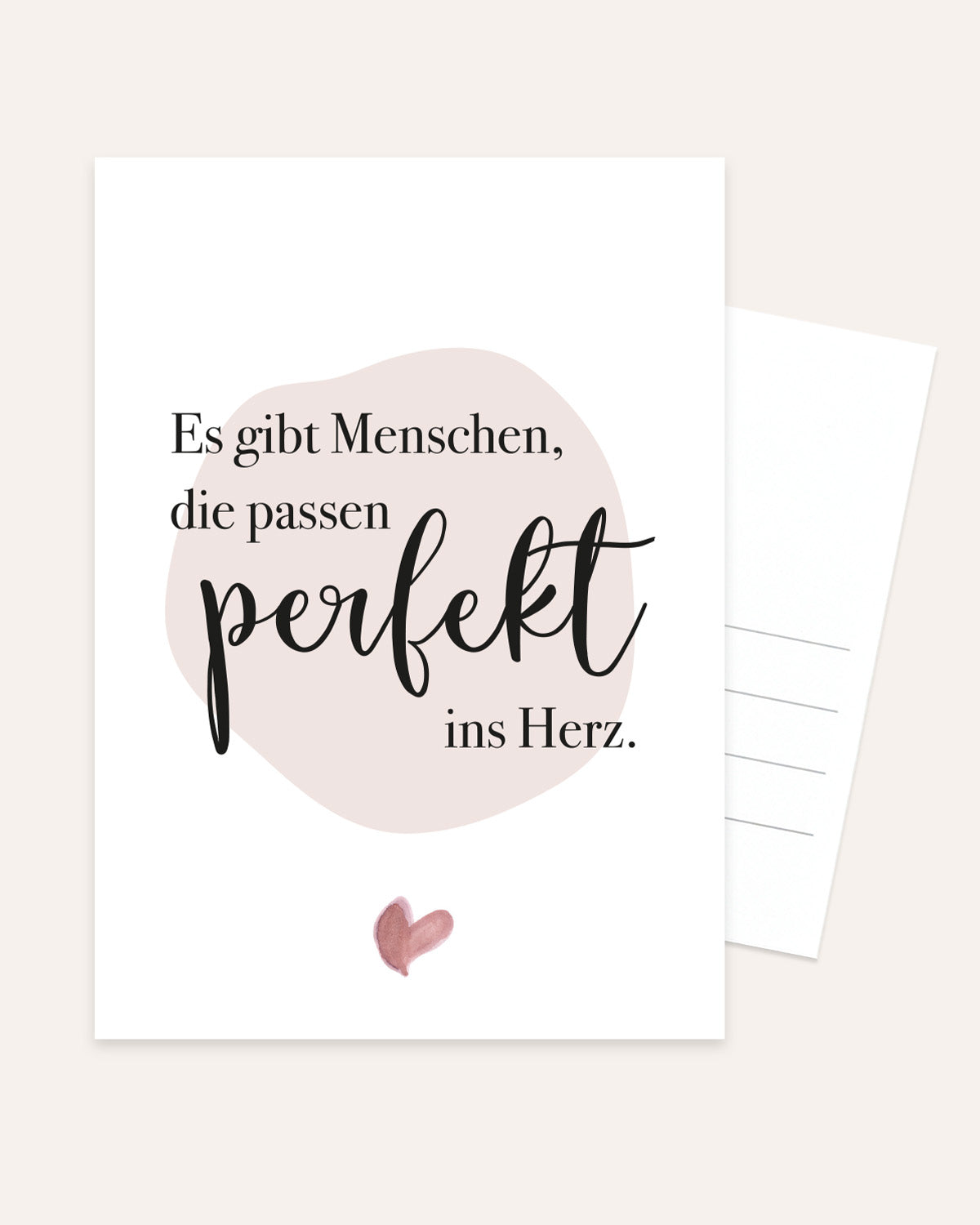 Perfekt ins Herz - Postkarte Postkarte Lieblingsmensch®