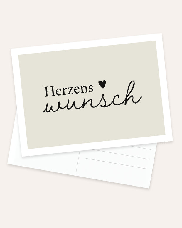 Herzenswunsch - Postkarte