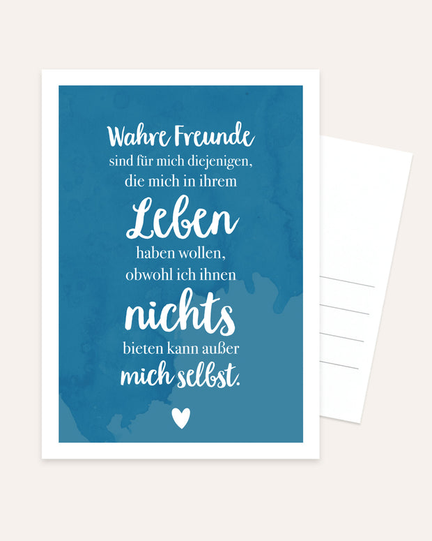 Wahre Freunde - Postkarte